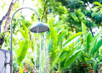 How to achieve an outdoor bathroom